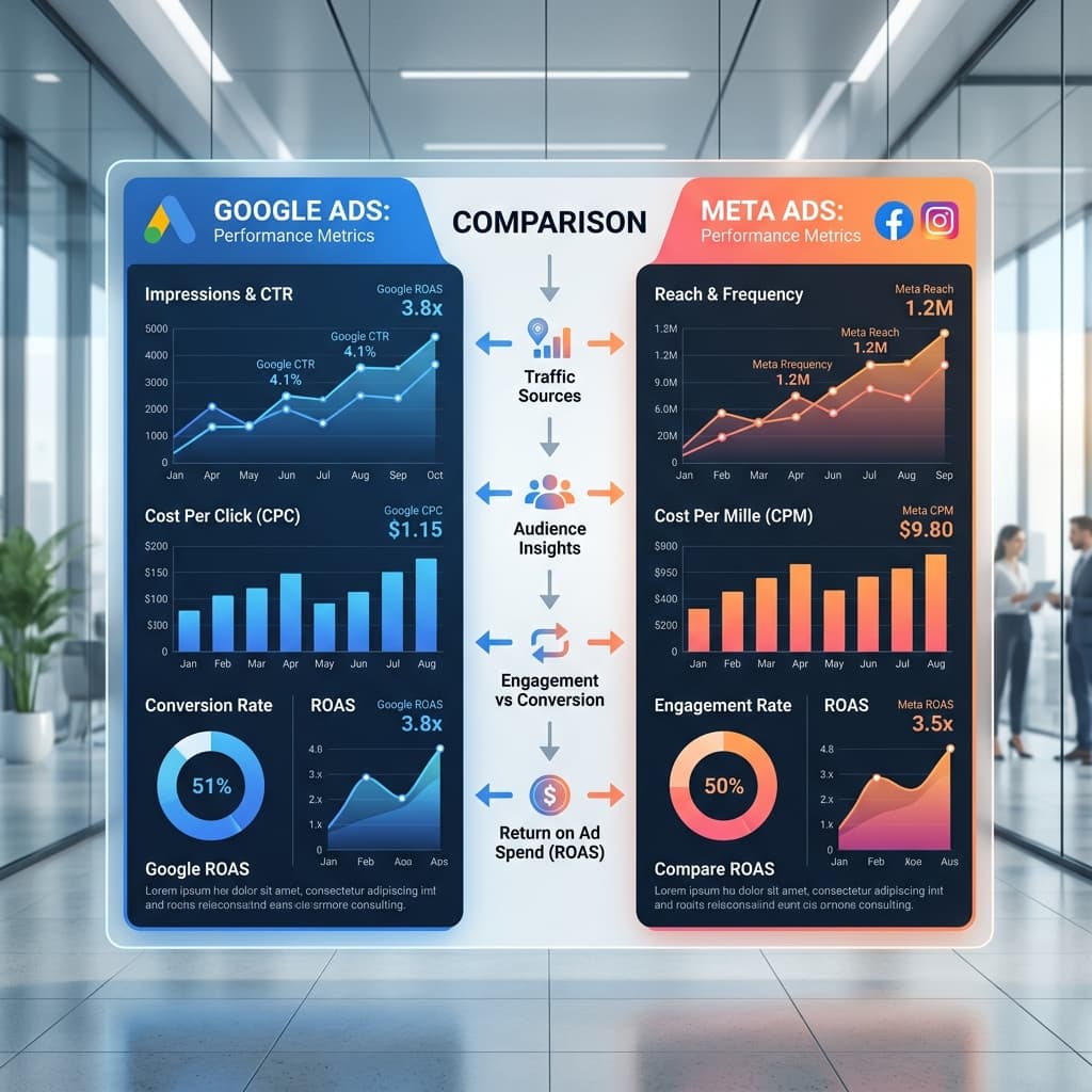 Google Ads vs Meta Ads: India ROI Guide | Veloxis Global